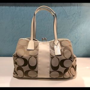 Mint Condition Coach Signature Jacquard Satchel
